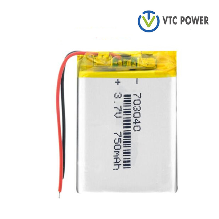 703040 750 mAh 3,7 V Li-po ladattavat litiumparistot LED-valolle MP3 MP4 matkapuhelin DVD kannettava virtapankki